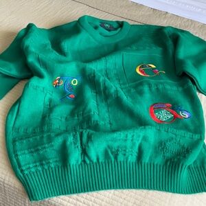 Emerald Vibrant Green Crewneck Sweater made in Ireland
